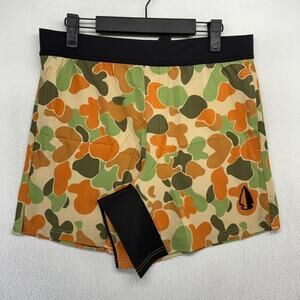 Tachuntfish Shorts men's Medium Green Camo Athletic Old Skool AUS Linerless NEW